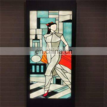 Tempered stained glass with different color