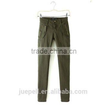 OEM Guangzhou Clothing 2015 New Style Casual Ladies Long Skinny Pants