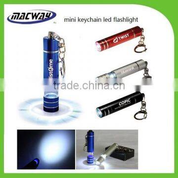 Custom logo gift mini 2 in 1 multi emergency led keychain