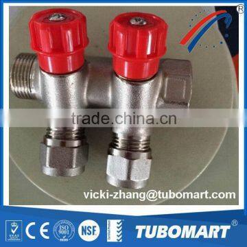 OEM Brass Pex water Manifolds and under floor heating manifolds for pex al pex under floor heating pipe