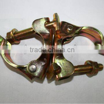 Zinc plated BS type swivel scaffolding clamp with T-bolt