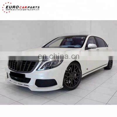 sclass w222 B style body kit fit for 2014-2020y front bumper and rear bumper side skirts exhaust tips pp material body parts