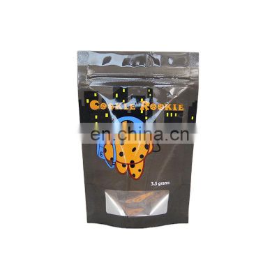 Air tight custom printed foil laminated mylar zip lock bags for gummy bear seed packaging