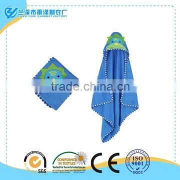 blue dinosaur cap designed baby towel loved by boys