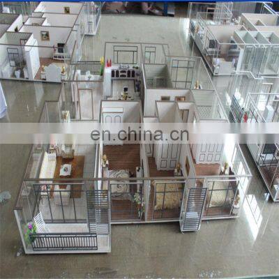 Architecture house model with miniature furniture , 3d model interior