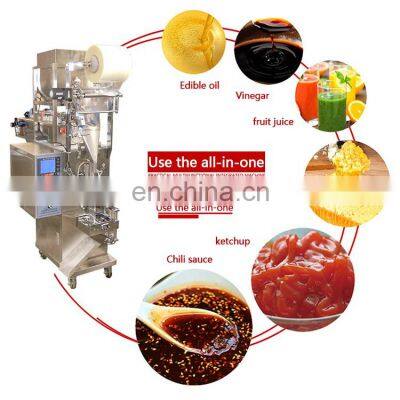 Multi-function Vertical China Gel Paste Sauce Juice Ketchup Honey Milk Plastic Bag Automatic Liquid Filling Packaging Machine photo-2