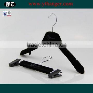 Black Plastic Material Dress Velevt Hanger photo-2
