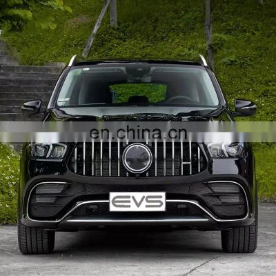 W167 GLE63 front and rear bumpers for Mercedes benz GLE W167 turning to GLE63 with GT grille front bumper rear bumpers