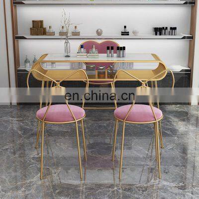 Cheap Nail Table Used Portable Nail Desk Pink Nail Manicure Table photo-4