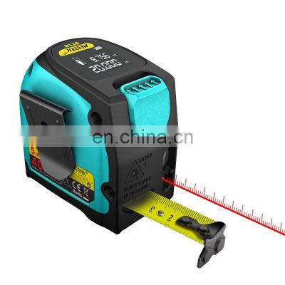 Mestek High Accuracy Good Quality Laser Digital Tape Measure Durable Using Low Price 2 in 1 Laser Tape Measurer Millimeter