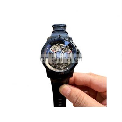 Fashion Watch Automatic Mechanical Movement Men's Flywheel Mechanical Watch Skeleton Waterproof Watch