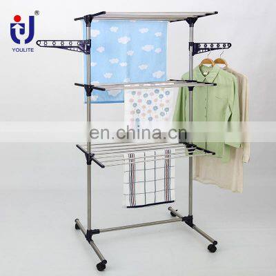 Suspended garment clothes  hanger pole drying rack heavy duty