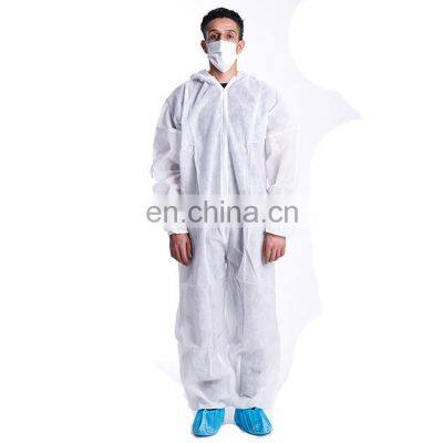 White blue color disposable protective coverall,microporous coverall with hood and shoe cover