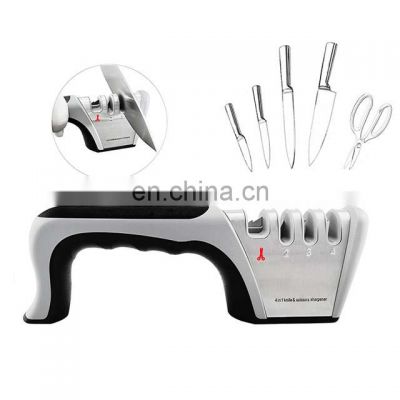 Wholesale High Quality Professional Manual 4 Stage Kitchen Knife Sharpener For Knife And Scissors