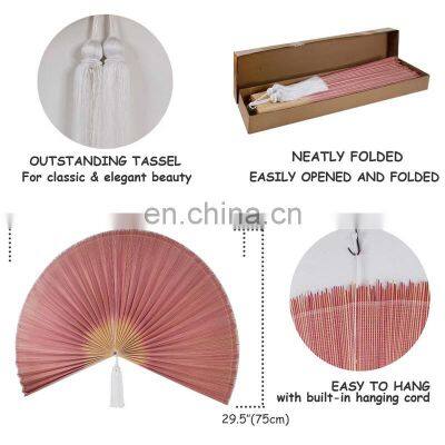 Hot Selling Oversized Bamboo Fan Wall Decor Boho Woven Home Wall Art Decoration Vietnam Supplier