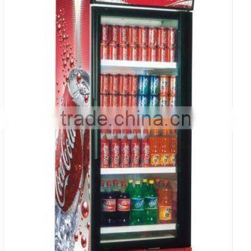 Single door upright beverage showcase with CE,CB