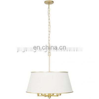 Factory Direct Simple Design Home Decoration chandelier Adjustable Hanging Chandelier Ceiling Light Satin Brass Pendant Lamp