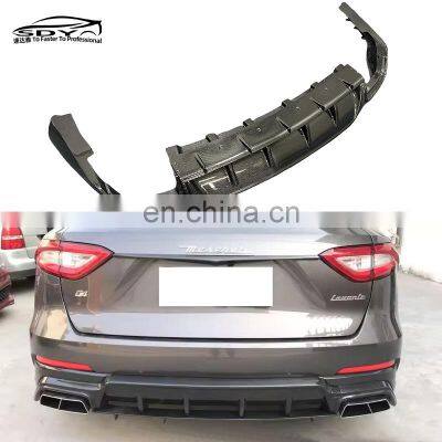 Levante High Quality Carbon Fiber Rear Diffuser Rear Splitter Rear Bumper Lip For Maserati Levante