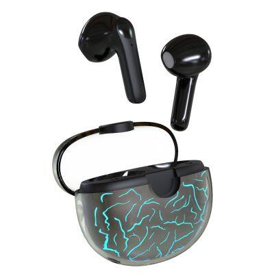 New Mini Headphones JS58 TWS Waterproof Headsets with Crack Sports Gaming Earphone with Colorful LED Display