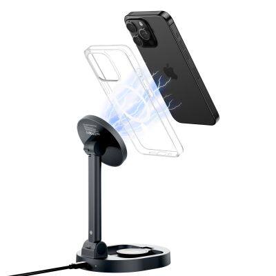 Portable Foldable 3 in 1 Wireless Magnetic Phone Charger Stand 15W Wireless Charger Fast Charging for Iphone photo-4