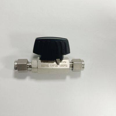 High Pressure Double Ferrule Ball Valve 6000 PSI NPT Threads for Industrial Use