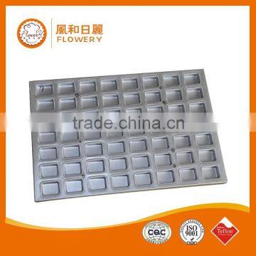 customized FDA,LFGB,SGS Certification non-stick teflon coating aluminum flat baking square cake pan