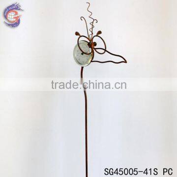 metal bird stake for decorative garden