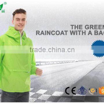 YANLI 100%waterproof, 190T high quality nylon fabric raincoat