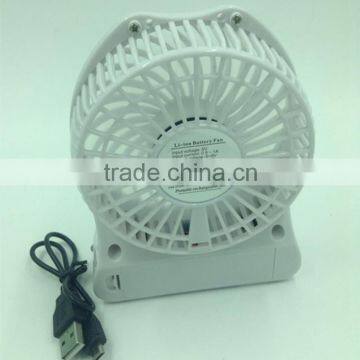 Rechargeable Battery Powered USB Cooler Adjustable Speed Usb Personal Fans Mini Usb Fan With Led Light photo-4