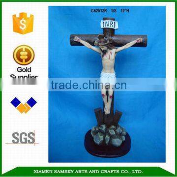 Catholic Antiqued Resin Religious Cross item