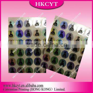 Hologram aluminum foil label sticker