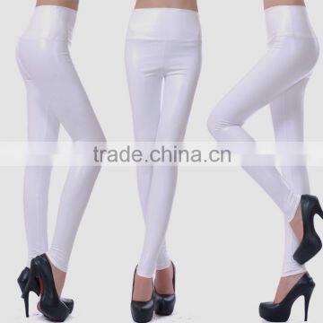 High Waisted Women's Faux Leather Stretch Leggings Skinny Pants photo-4