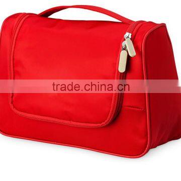 popular red nylon hanging cosmetic bag for girls