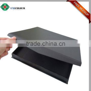 Black magnetic cardboard box in book shape