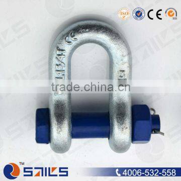 High Tensile Carbon Steel Galvanized Screw Pin Forged d Shackle