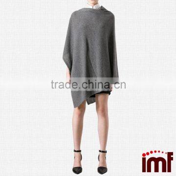 Handmade Ladies Knit Poncho Women Pure Cashmere Poncho photo-4