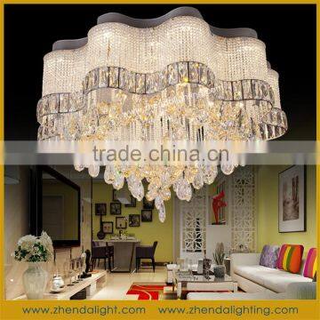 wholesale stainless steel base chrome LED crystal Ceiling Light&chandelier