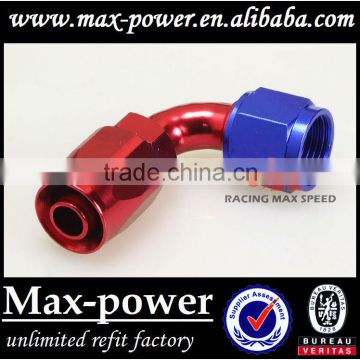 Hot Sale! Oil cooler Hose Fitting 90 Degree Resuable Hose End AN4 AN6 AN8 AN10 AN12 Blue and Red