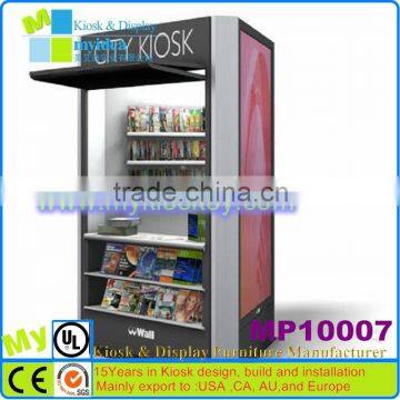 OEM/ODM top quality outdoor newspaper kiosk stand design