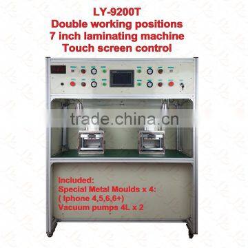 Automatic Double working positions 7 inch oca vacuum laminating machine touch screen control LY 9200T