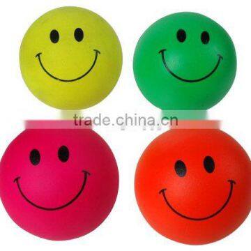 fluorescent color smiling face ball