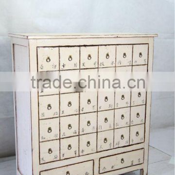 Chinese antique white medicine cabinet