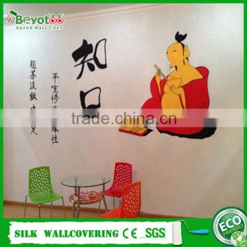 DIY wall coat 3D fibre decor wall covering cotton wall coating