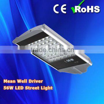 56W Mean Well Outdoor LED street road light lamp/Aluminum LED street light housing 2 years warranty