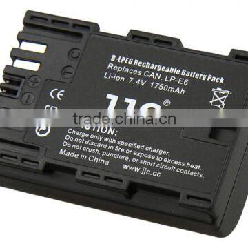 7.4V Li-ion Battery JJC B-LPE6 Camera Battery 7.4v Rechargeable Battery For Canon LP-E6