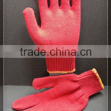 Red cotton safety glove