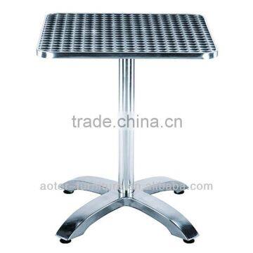 Outdoor garden cafe aluminum square table