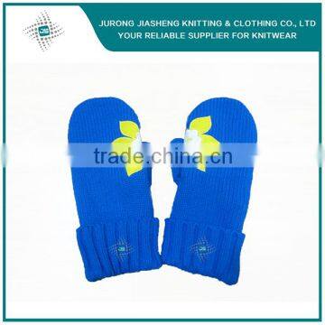 100% acrylic knitted mittens acrylic gloves / mittens for kids