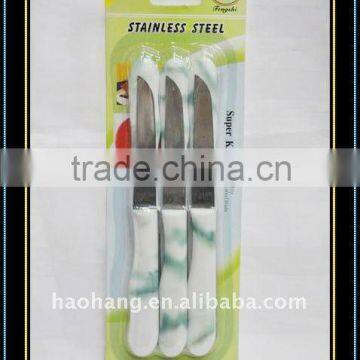 Hot hot sale colorful handle 6pcs fruit stainless steel fruit carving knife set