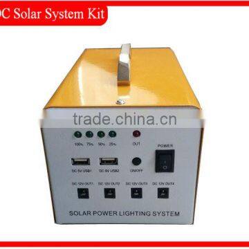 15W Solar lighting DC System Kit , 2 Led light ,solar panel , battery